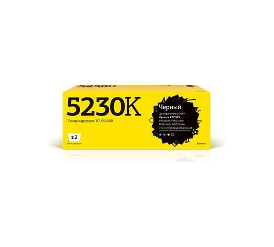 Тонер-картридж T2 (TK-5230K/TK5230K/5230) для Kyocera ECOSYS M5521cdn, M5521cdw, P5021cdn, P5021cdw (2600 стр.) черный, с чипом TC-K5230B 1