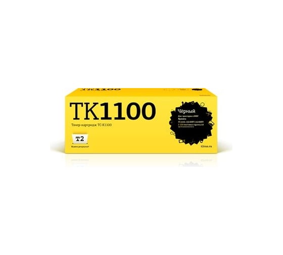 Тонер-картридж T2 (TK-1100/TK1100/1100) для Kyocera FS-1110, 1024MFP, 1124MFP (2100 стр.) с чипом TC-K1100