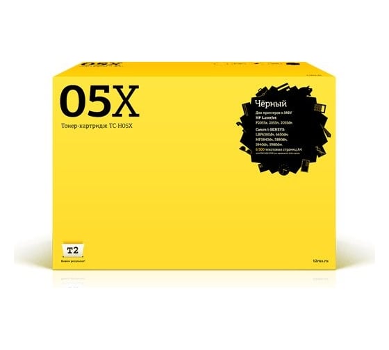 Картридж T2 (CE505X/CF280X/719/05X/CS/P2055) для HP LaserJet P2055x, Canon Cartrige 719H, C-EXV40 (6500 стр.) с чипом TC-H05X 1