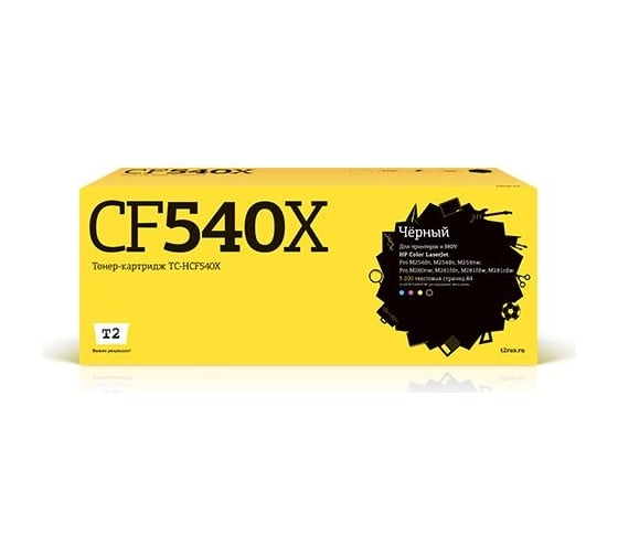 Картридж T2 (CF540X/540X/CF540/203X) для HP Color LaserJet Pro M254, M280, M281 (3200 стр.) черный, с чипом TC-HCF540X 1