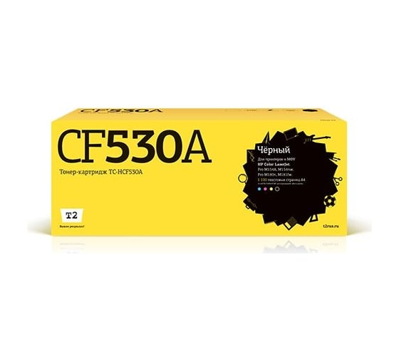 Картридж T2 (CF530A/530A/205A/) для HP Color LaserJet Pro M154a, M154nw, M180n, M181fw (1100стр.) черный, с чипом TC-HCF530A 1