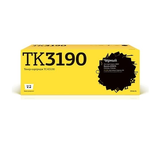 Тонер-картридж T2 (TK-3190/TK3190/3190/P3055dn/P3060dn) для Kyocera P3055dn, P3060dn (25000 стр.) с чипом TC-K3190 1
