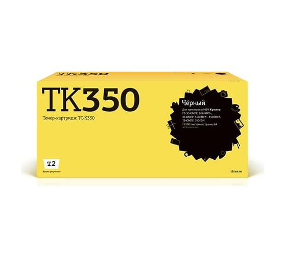 Тонер-картридж T2 (TK-350/TK350/350/FS-3040/FS-3140) для Kyocera FS-3040MFP, 3140MFP, 3540MFP, 3640MFP, 3920DN (15000 стр.) с чипом TC-K350