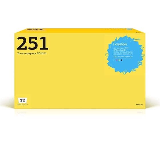 Картридж T2 (CE251A/504 A/504A/CM3530/CP3525) для HP CLJ CP3525n, CM3530 (7000 стр.) голубой, с чипом TC-H251 1