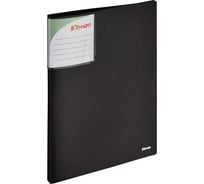 Папка с зажимом Комус шелк черная 328022