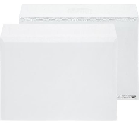 Конверт Комус белый С4 стрип 229x324 мм, 90 г, 250 штук 163079