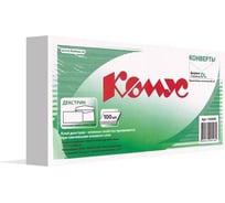 Конверт Комус белый Е65 декстрин 110x220 мм, 80 г, 100 штук, 12 упаковок 163090