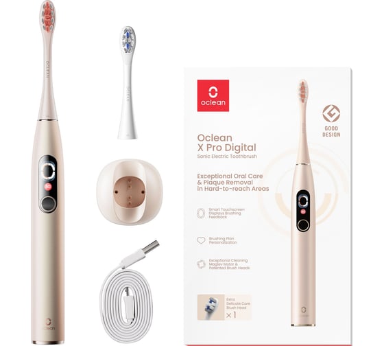 Электрическая зубная щетка Oclean X Pro Digital (Золотой) 6970810552553