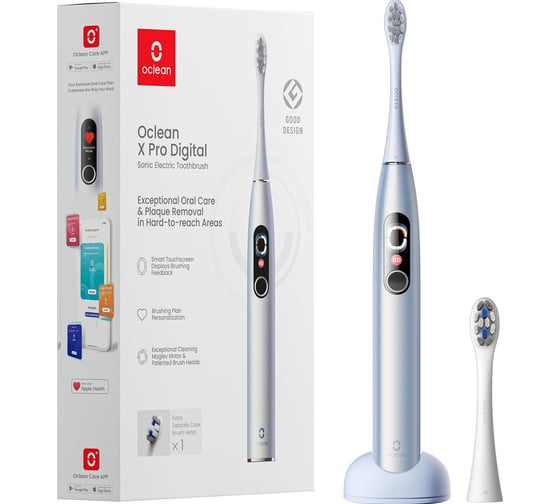 Электрическая зубная щетка Oclean X Pro Digital (Серебрянный) 6970810552560
