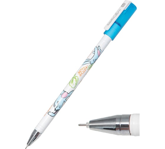 Ручка гелевая Flexoffice rabbit синяя, 12 шт FO-GEL018H BLUE