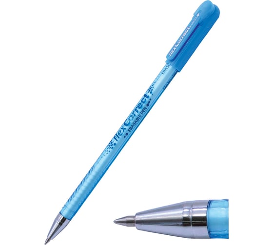 Ручка гелевая Flexoffice пиши-стирай синяя с ластиком, 12 шт FO-GELE002 BLUE