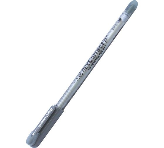 Ручка гелевая Flexoffice пиши-стирай черная с ластиком, 12 шт FO-GELE002 BLACK
