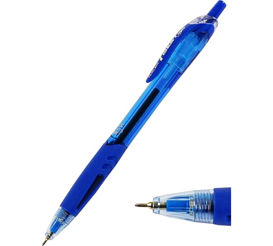 Ручка с масляными чернилами Flexoffice best style синяя, 12 шт FO-GELB012 BLUE