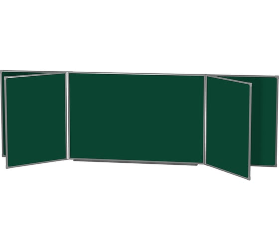 Доска BoardSYS 5 Элементная магнитно-меловая, 120x340, в металлическом профиле 30ПЭ1*340М