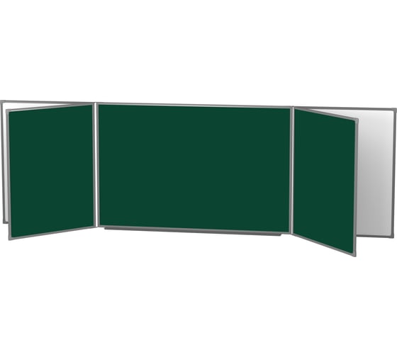 Доска BoardSYS 5 Элементная магнитно-меловая, 100x400, в металлическом профиле 30ПЭ*400М 1