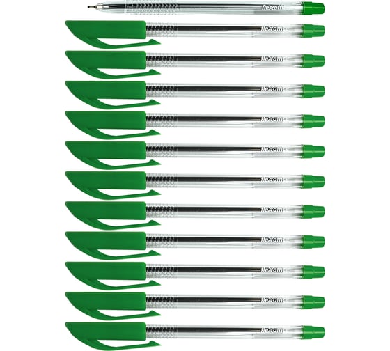Шариковая ручка Flexoffice зеленая, 12 шт. FO-049 GREEN