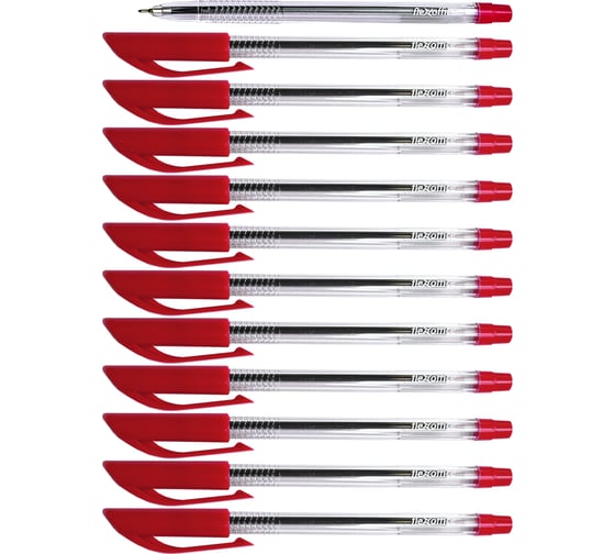 Шариковая ручка Flexoffice красная, 12 шт. FO-049 RED