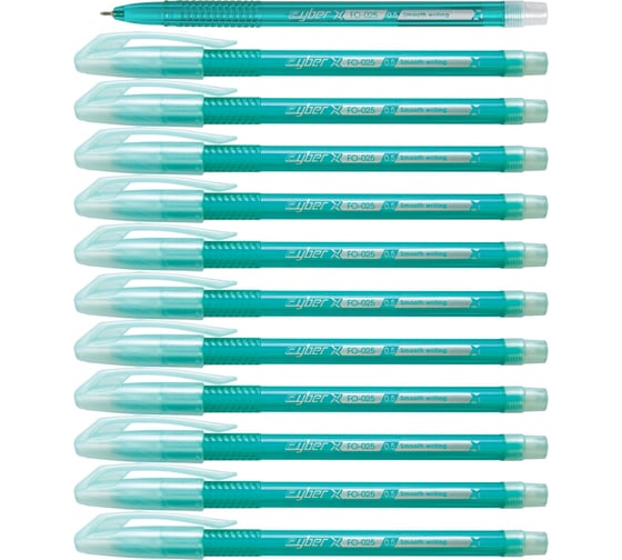 Шариковая ручка Flexoffice cyber синяя, 12 шт. FO-025GB BLUE