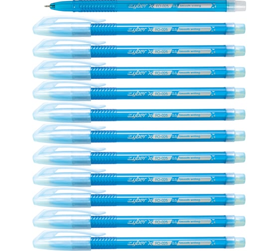 Шариковая ручка Flexoffice cyber синяя, 12 шт. FO-025BB BLUE 1