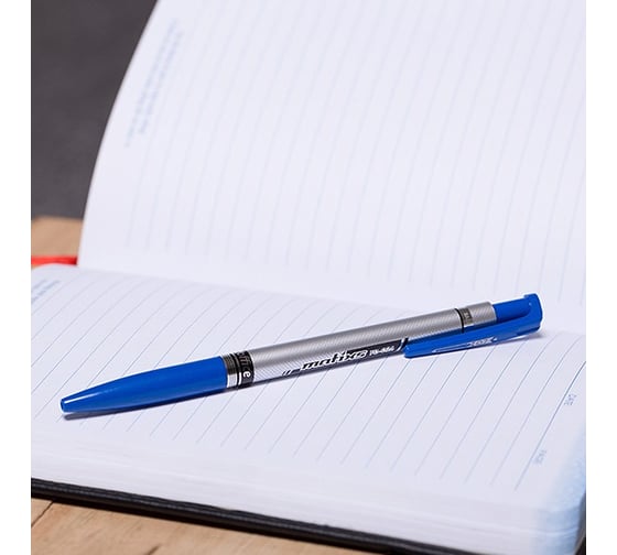 Автоматическая шариковая ручка Flexoffice matixs синяя, 12 шт. FO-024 BLUE