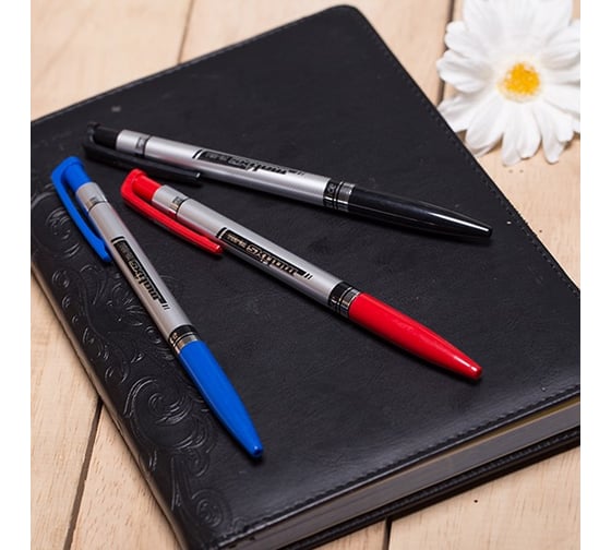 Автоматическая шариковая ручка Flexoffice matixs синяя, 12 шт. FO-024 BLUE