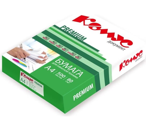 Бумага Комус premium а4, марка а, 80 г/кв.м, 500 л 513423 1