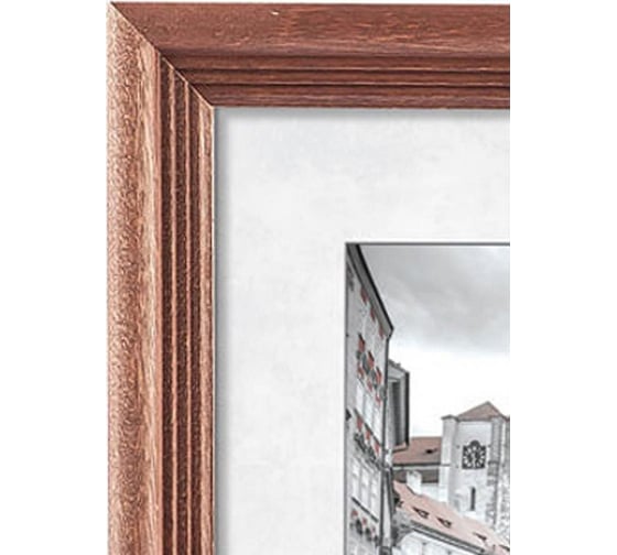 Фоторамка Image Art С20 30x42 деревянная из сосны, махагон, вставка прозрачный пластик Б0053117