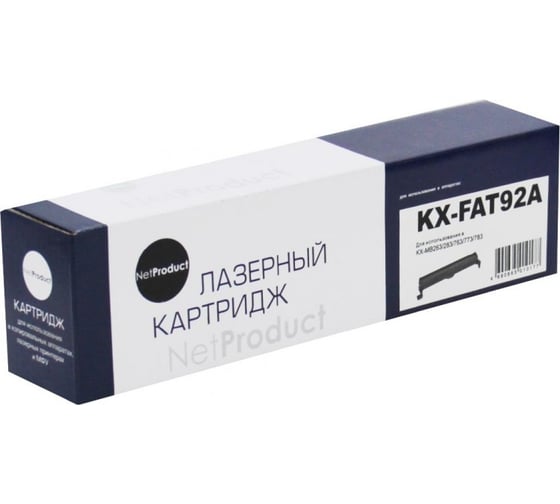 Картридж Netproduct KX-FAT92A для Panasonic KX-MB263/283/763/773/783, 2K N-KX-FAT92A