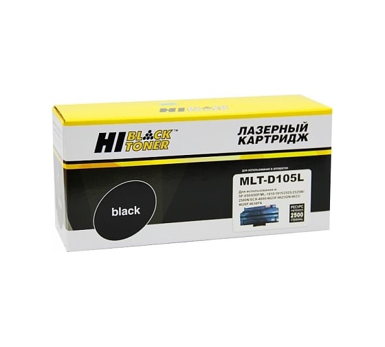 Картридж Hi-Black MLT-D105L с чипом, для Samsung ML-1910/1915/2525/2525W/2580N/SCX4600, 2.5K HB-MLT-D105L