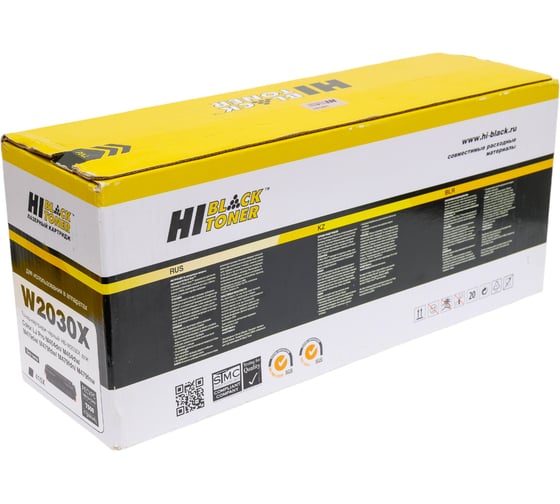 Картридж Hi-Black W2030X / HP 415X черный, без чипа, для HP Color LaserJet Pro M454dn / M479dw, №415X, Bk, 7.5K HB-W2030X-NC