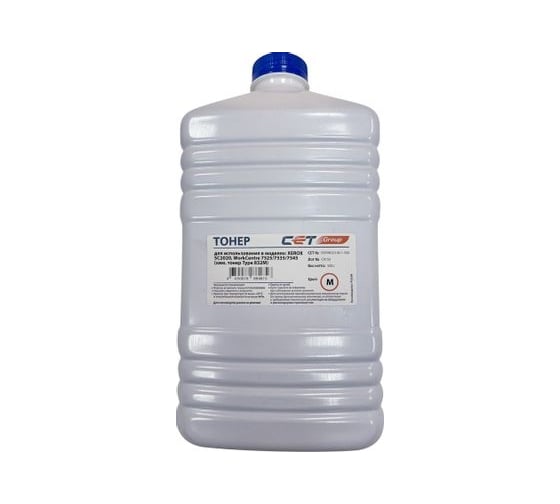 Тонер CET PK832 OSP08323-M-1-500 пурпурный бутылка 500 г Xerox SC2020/WC 7525/7535/7545 для принтера 1919685 1