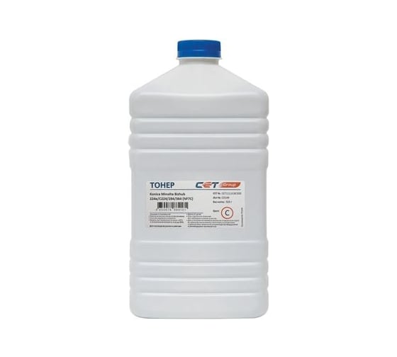 Тонер CET NF7C TN-711C/514C 111113C500 голубой бутылка 500 г KONICA MINOLTA Bizhub C654/C754/C65 1910707