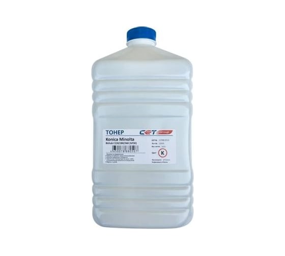 Тонер CET NF5K 8815500 черный бутылка 500 г Konica Minolta Bizhub C220/280/360 для принтера 1217675