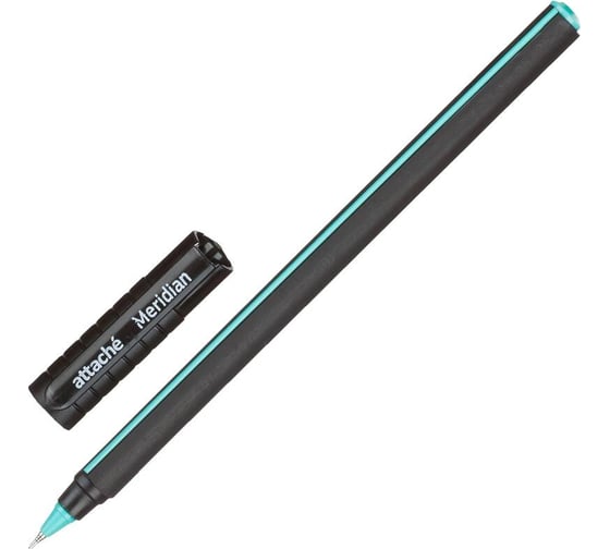 Шариковая неавтоматическая ручка Attache meridian 0.35 мм, масляная, черно-бирюзовый, 50 шт. 1197267