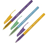 Шариковая неавтоматическая ручка Attache bright colours 0.35 мм, масляная, синий, ассорти, 36 шт. 1565936