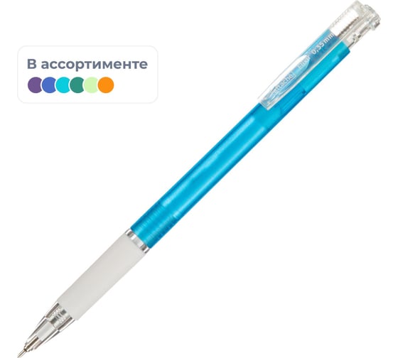 Шариковая автоматическая ручка Attache elixir с манжеткой, 0.35 мм, синяя, ассорти, 36 шт. 1783554
