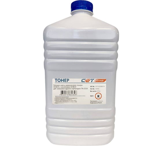 Тонер CET CE38-K/CE38-D 111068579 черный бутылка 579 г в комплекте девелопер KONICA MINOLTA Bizhu 1393933