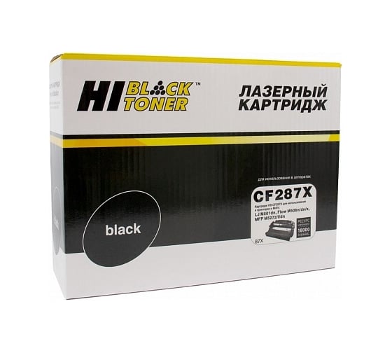 Картридж Hi-Black CF287X / HP 87X с чипом для HP LJ M501dn/M506dn/M506x/M527dn/M527f/M527c, 18K HB-CF287X