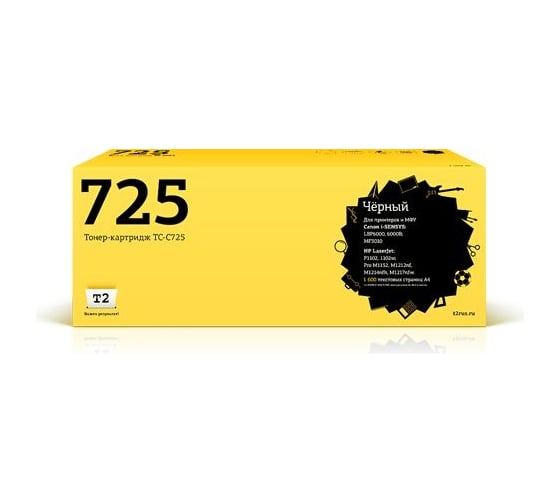 Картридж T2 (CE285A/85A/725/725/LBP 6000/MF3010) для Canon i-SENSYS LBP6000, HP LaserJet P1102, Pro M1132, 1212 (1600 стр.) с чипом TC-C725 1