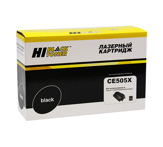 Картридж Hi-Black CE505X / HP 05X с чипом для HP LJ P2055/P2050/Canon №719H, 6,5K HB-CE505X 1