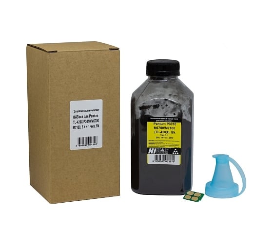 Заправочный комплект Hi-Black для Pantum TL-420X P3010/M6700/M7100, 6 k + 1 чип, Bk 4010715509379