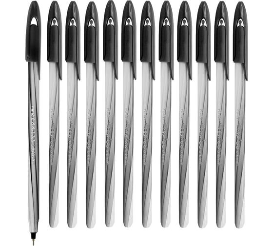 Шариковая ручка Flexoffice candee черная, 12 шт. FO-027 BLACK