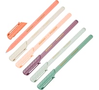 Набор шариковых ручек Kores k0rm vintagestyle 3 грани, корпус металлик, синие, 6 шт. 37067 1801185