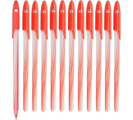 Шариковая ручка Flexoffice candee красная, 12 шт. FO-027 RED