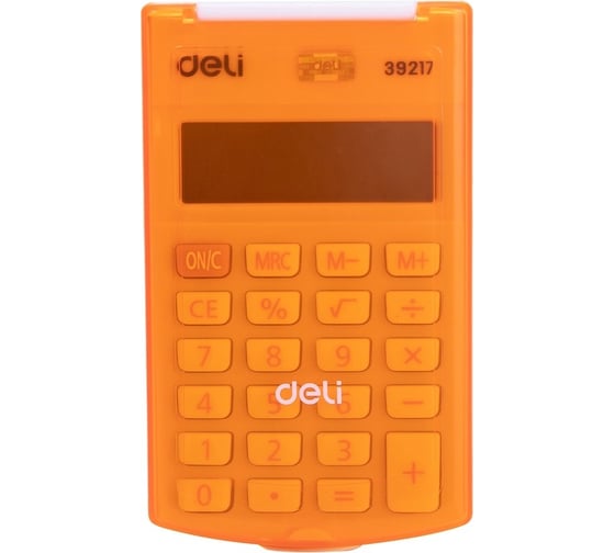 Карманный калькулятор DELI E39217/OR оранжевый, 8-разрядов 1189195