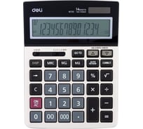 Настольный калькулятор DELI E1672C серебристый, 14-разрядов 1678771