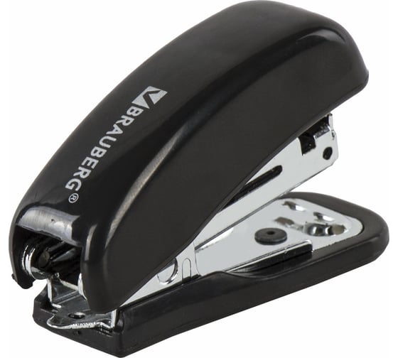 Степлер BRAUBERG №10 Nero, черный, 222544