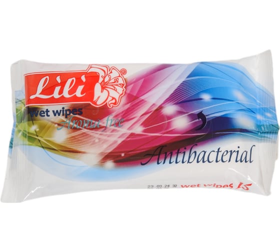 Влажные салфетки Lili 15 шт., без запаха 4657778190288
