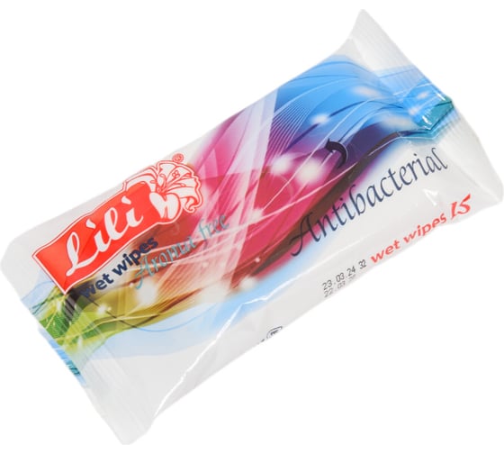 Влажные салфетки Lili 15 шт., без запаха 4657778190288