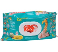 Влажные салфетки Lili 120 шт., с экстрактом алоэ, с клапаном 4657778190165